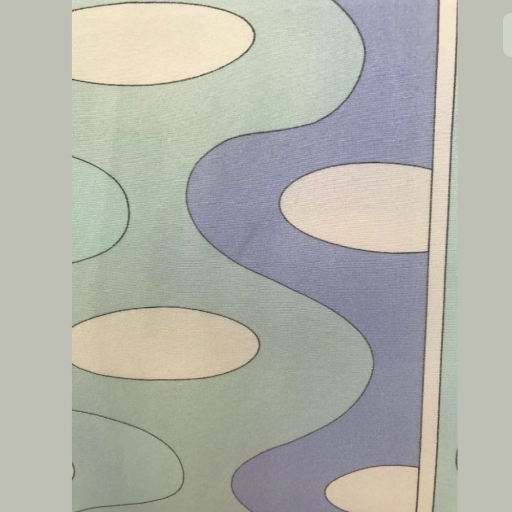 EMILIO PUCCI BLUE LAVENDER SILK OBLONG SCARF NWOTS! - Picture 14 of 14